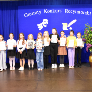Zdjęcia z konkursu recytatorskiego.