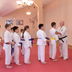 Zdjęcia z egzaminu karate.