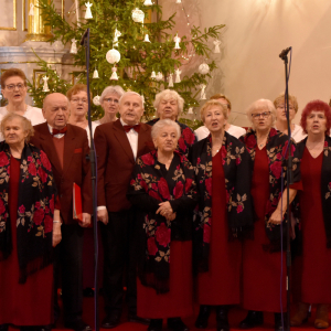 Zespół "Jubilat" z Kraśnika oraz zespół "Wrzos" z Kąkolewnicy.