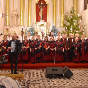 Zespół "Jubilat" z Kraśnika oraz zespół "Wrzos" z Kąkolewnicy.