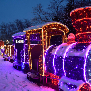 Uczestnicy wycieczki podczas zwiedzania Lumina Parku.